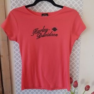 🌻 Harley-Davidson Coral Top Lg🌻